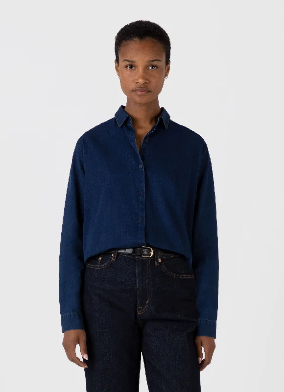 Women's Denim Shirt in Indigo End of Season Sale