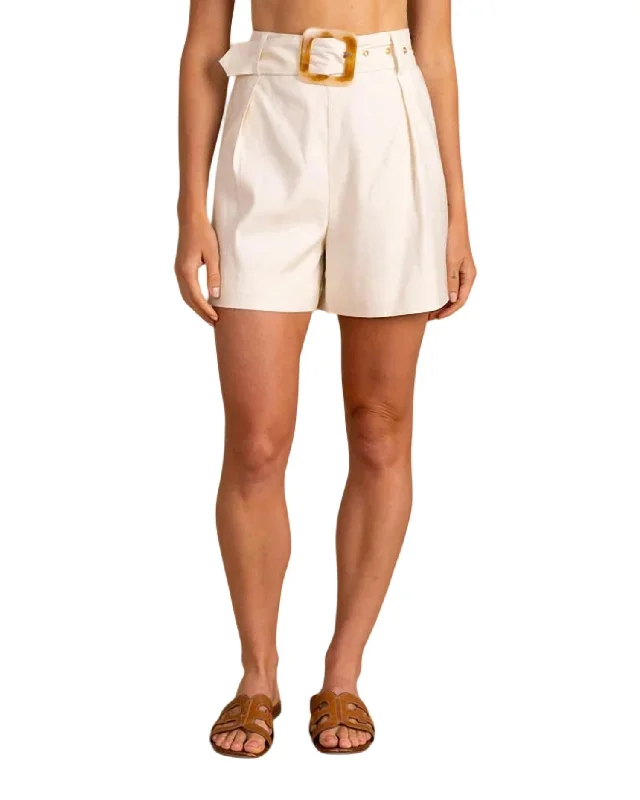 Maya Shorts In Bone Women's Cozy Outfit For Lounging