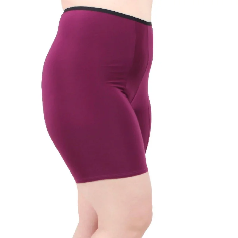 Ultra High Waist Anti Chafing Shortlette Slipshort 6" In Purple Women's Clothes Online Shopping