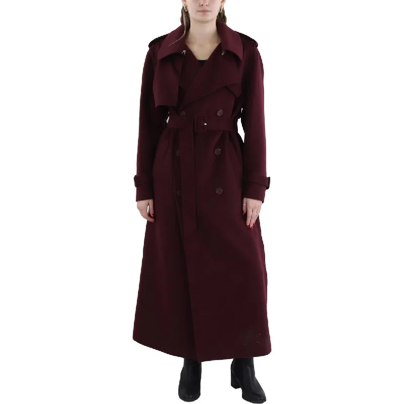 Womens Collar Button Up Long Coat Women's Outdoor Activity Garments