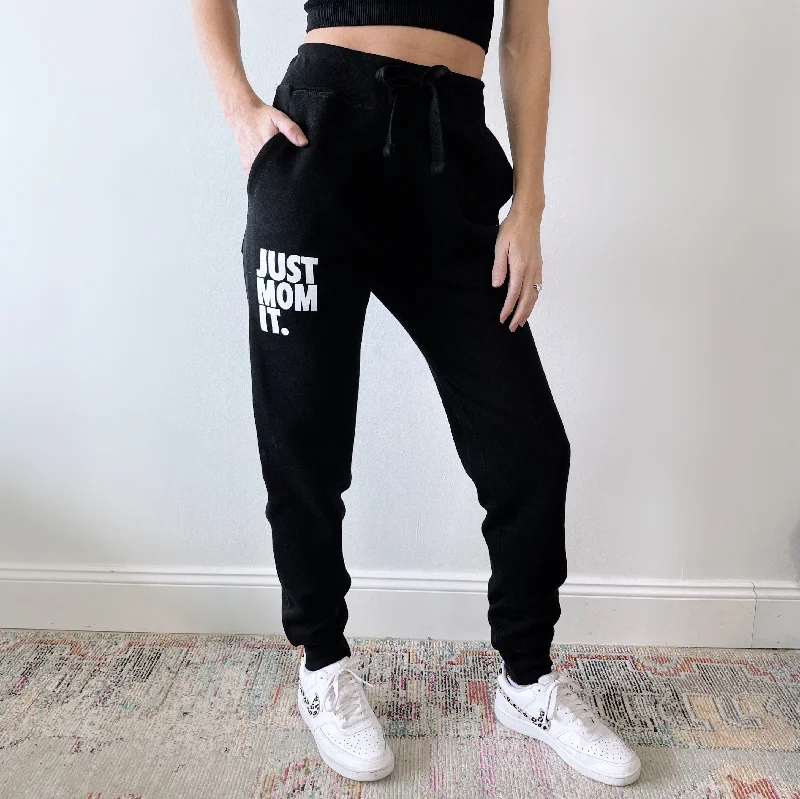 Just Mom It • Black Joggers Women's Cozy Clothes