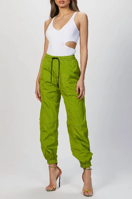 Detachable-Leg Track Pant In Pistachio Women's Seasonal Apparel