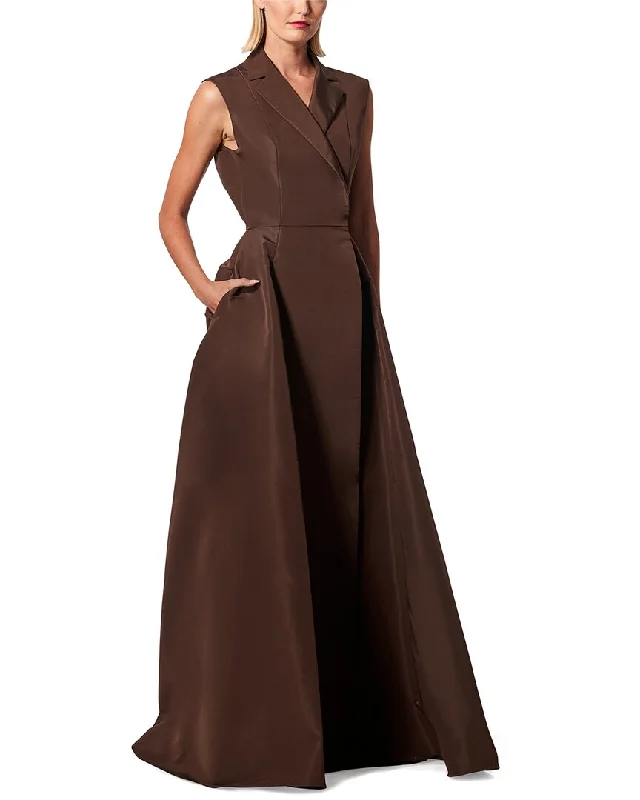 Carolina Herrera Trench Silk Gown Women's High-Fashion Apparel