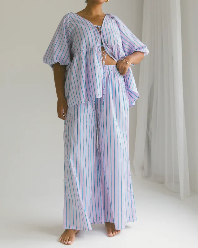 Posey Pants | Purple & Blue Stripe Tailored Clothing For Women