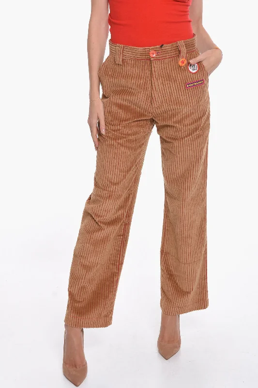 Cormio Corduroy TANER Workwear Pants with Patches Clothes For Women