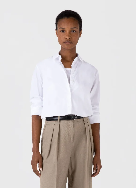 Women's Cotton Shirt in White Flash Sale Event