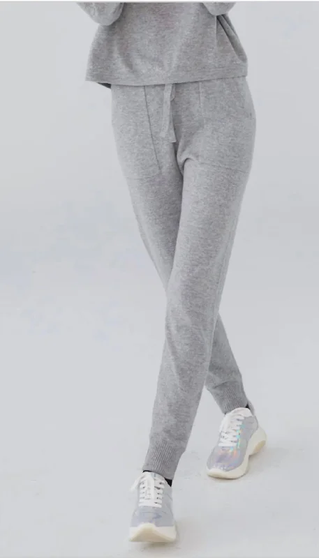 Cashmere Jogger In Grey Women's Relaxed Clothes