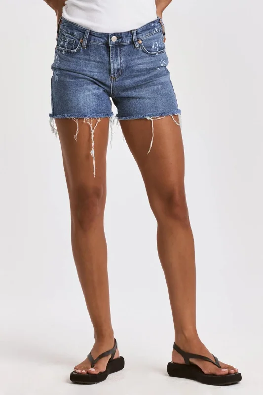 Gigi Denim Short In Blue Comfortable Women's Clothes