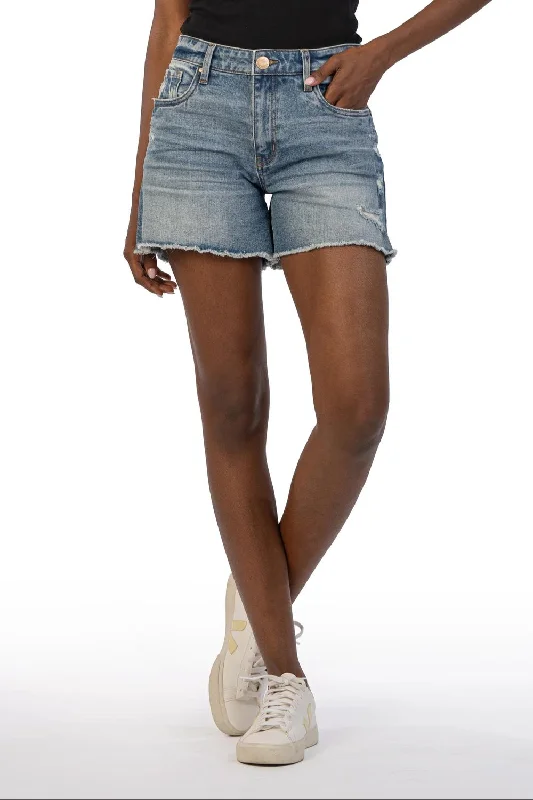 Jane High Rise Short With Fray In Incorporated W/ Med Base Wash Best Online Boutiques