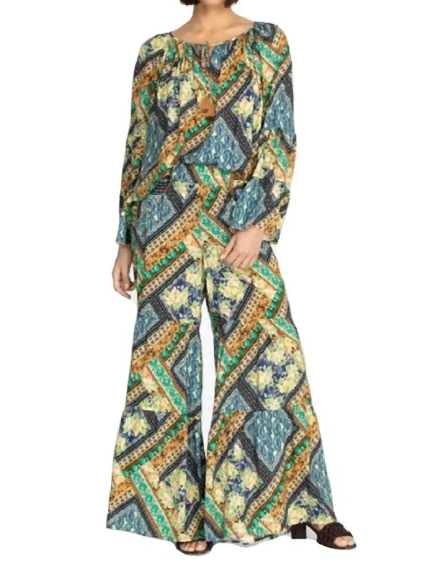 Rivera Tiered Pants In Multi Women's Casual Wear Outfit