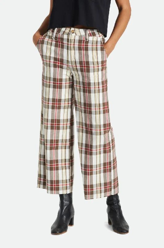 Victory Wide Leg Pant - Off White/Dark Earth Women's Attire