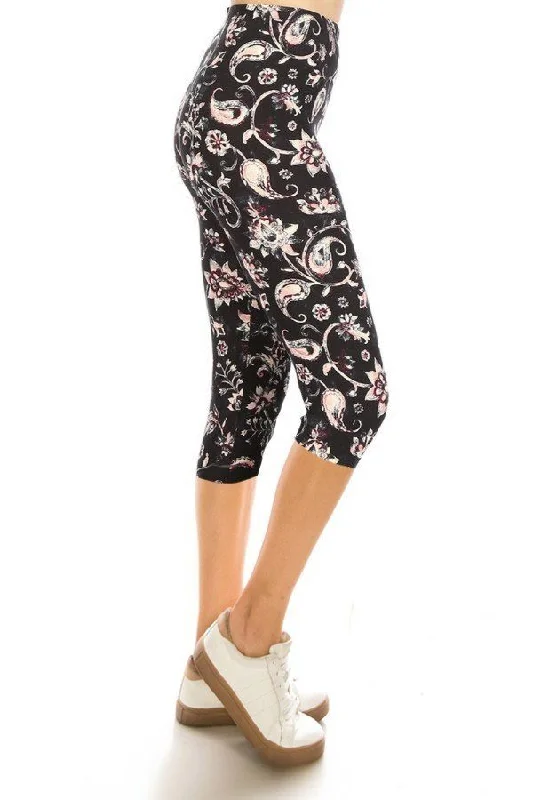 FASHNZFAB Print Capri Leggings Weekend Sale