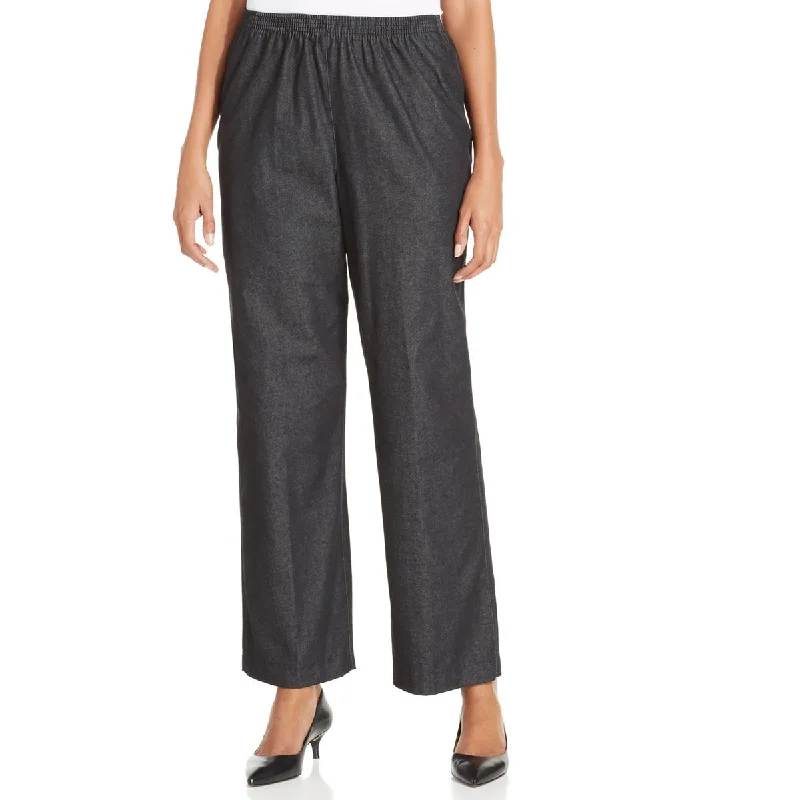 Petites Womens Pull On Suit Separate Ankle Pants Women's Comfy Attire For Lounging