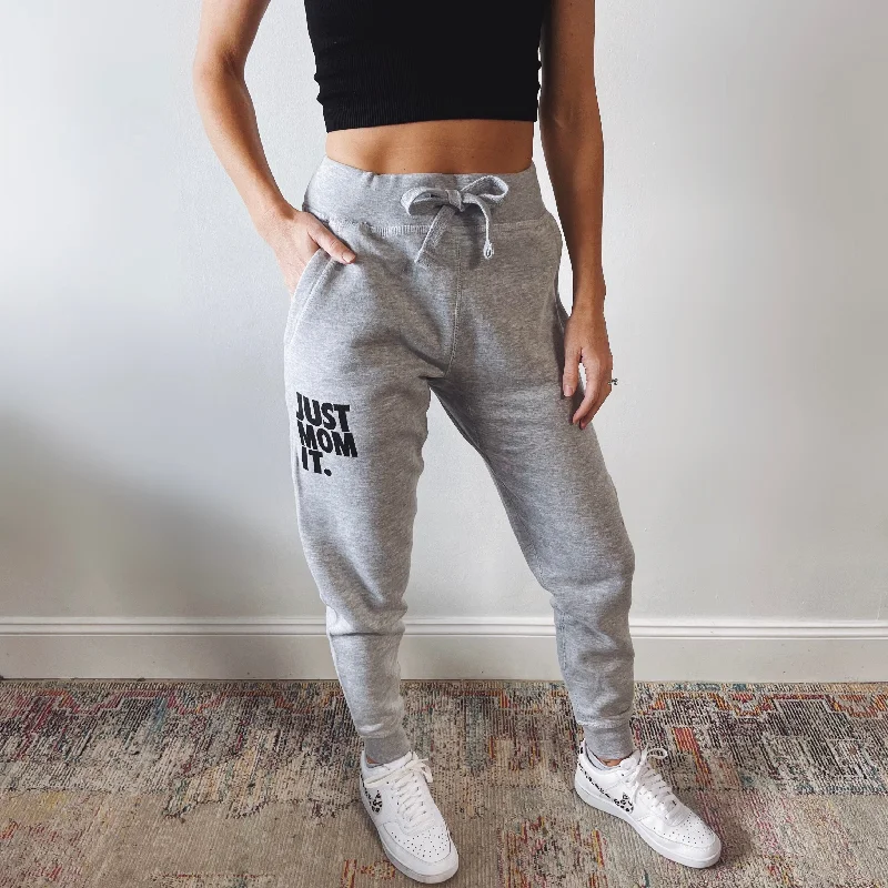 Just Mom It • Gray Joggers Women's Fashion Clothes