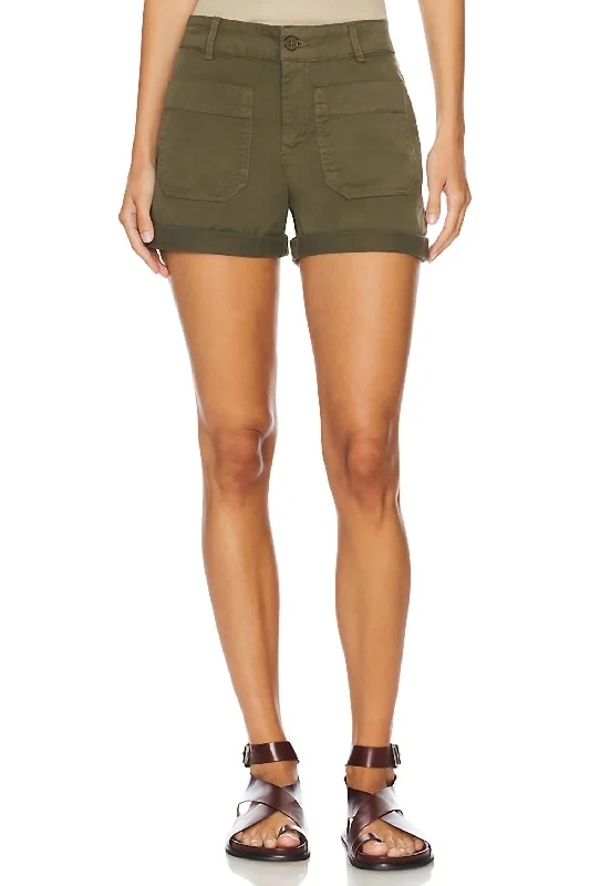 Marine Shorts In Burnt Olive Women's Wardrobe Apparel