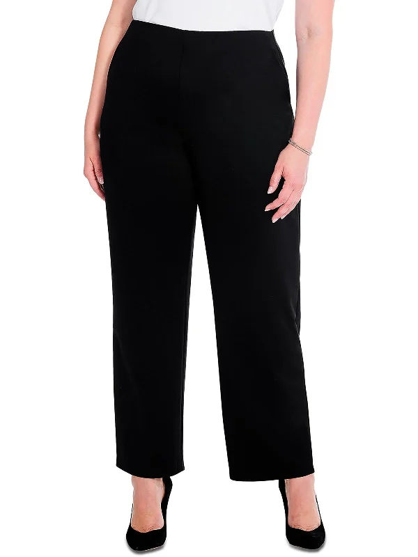 Plus Womens Knit Pull On Wide Leg Pants Sale Clearance