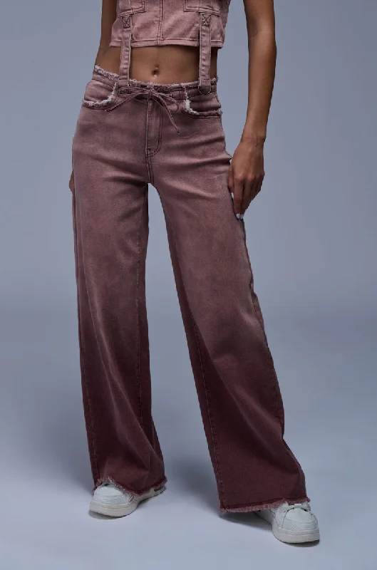 BRAWNWYN OMBRE DENIM BOTTOM IN MAUVE Women's High-Fashion Clothes