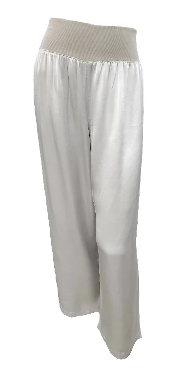 Lola Satin Pant In Clay Women's Elegant Outfit