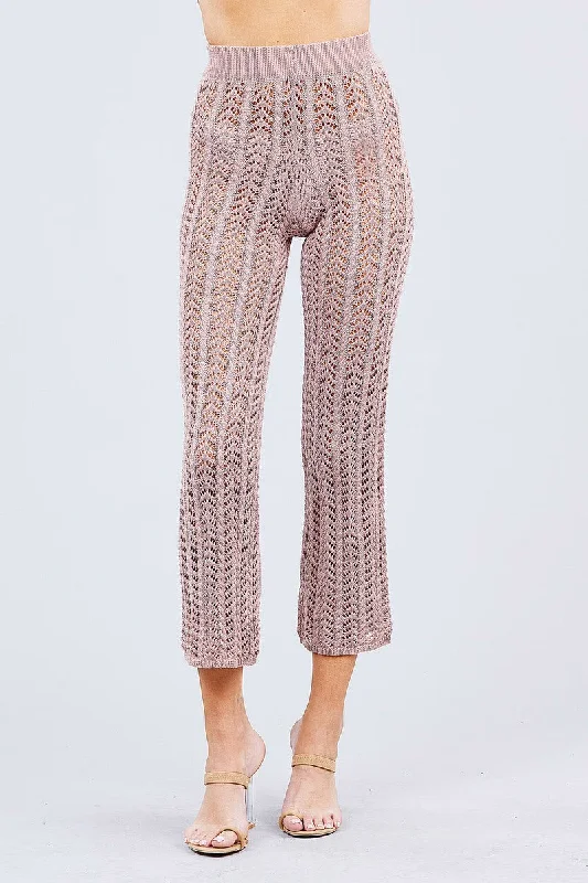 FASHNZFAB Flare Long Fishnet Sweater Pants Sustainable Fashion 