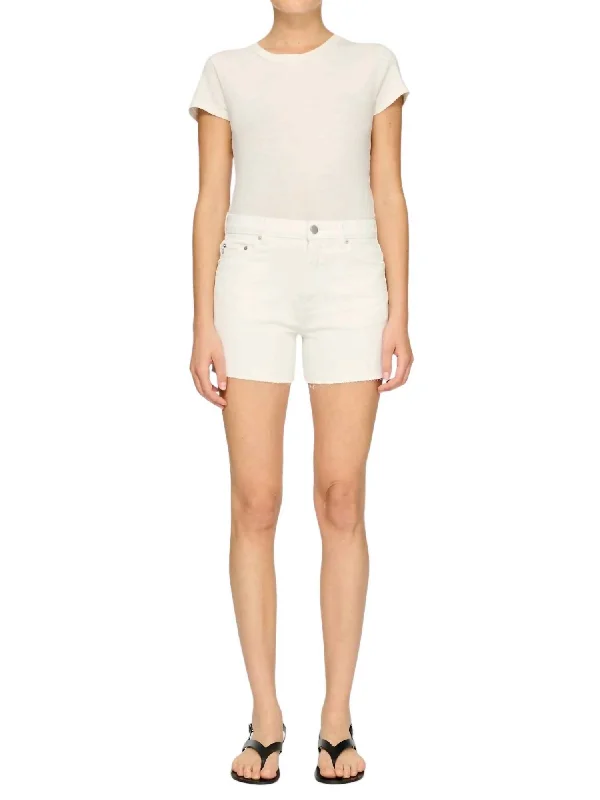 Marion High Rise Short In White Women's Vacation Clothes