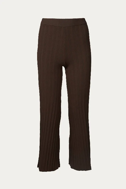 Xiomara Knit Pant In Espresso Women's Comfortable Apparel