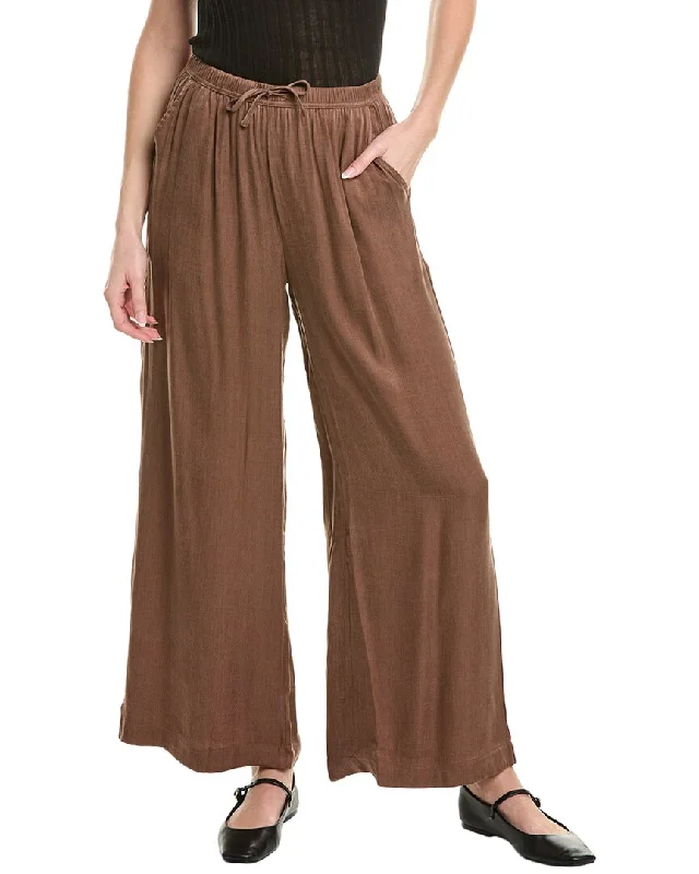 Splendid Angie Satin Palazzo Pant Relaxed Fit Women's Fashion