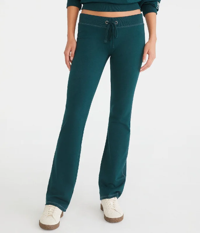 Aeropostale Solid Fit & Flare Sweatpants Women's Chic Outfit