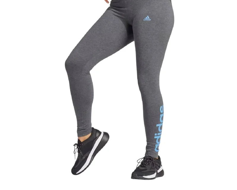 Full Length High Rise Tight Fit Athletic Leggings In Dark Grey Heather/blue Fusion Latest Fashion for Women