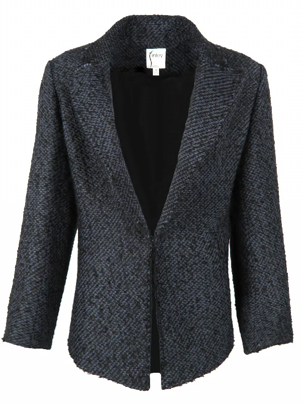 Tweed Baxter Jacket In Navy/black Winter Wardrobe Clearance