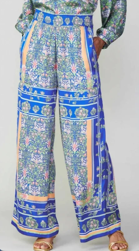 Curacao Pant In Green- Blue Multi Trendy Outfits For Girls