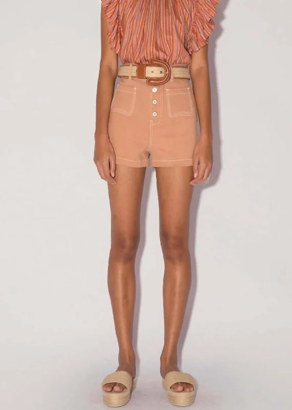 Janis Shorts In Camel Women's Evening Attire