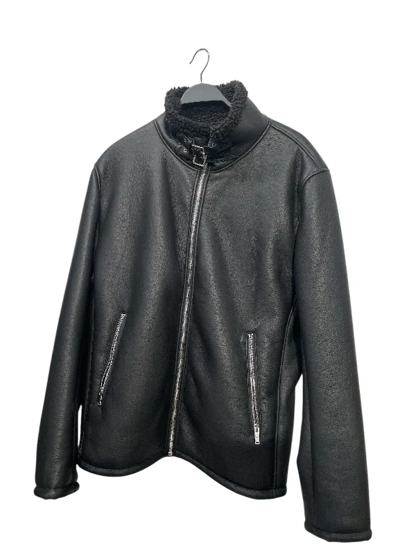 KARL LAGERFELD/Leather Jkt/XXL/Leather/BLK/Double Breasted/LO8AU121 Women's Formal Clothes