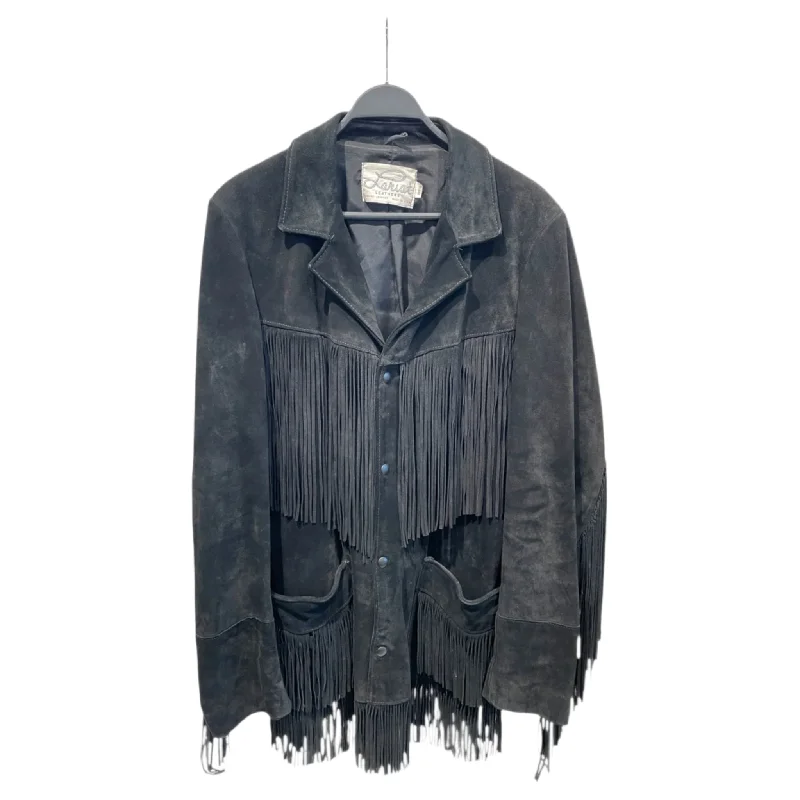 Vintage/Leather Jkt/42/Suede/BLK/lariat fringe suede blk jacket Women's Romantic Outfit