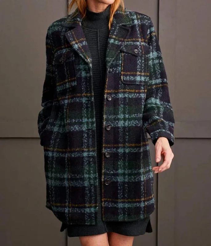 Boucle Plaid Jacket In Alpine Green Formal Clothing For Women