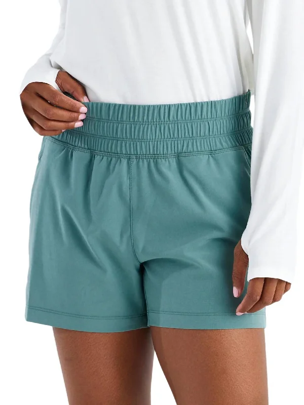 Pull-On Breeze Short In Sabal Green Affordable Women's Clothing Online