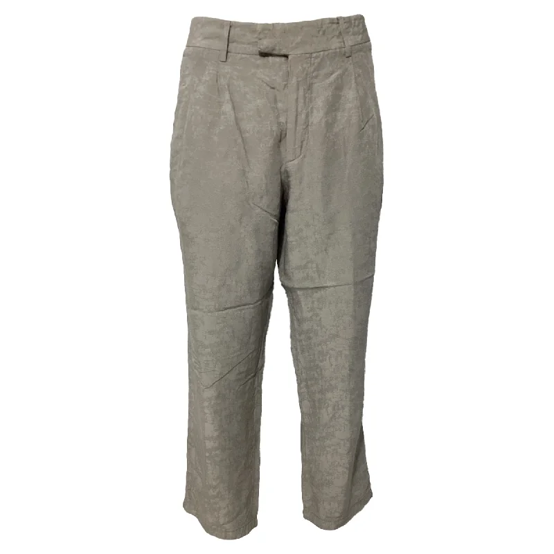 Giorgio Armani Cropped Pants in Grey Cotton Women's Seasonal Clothes