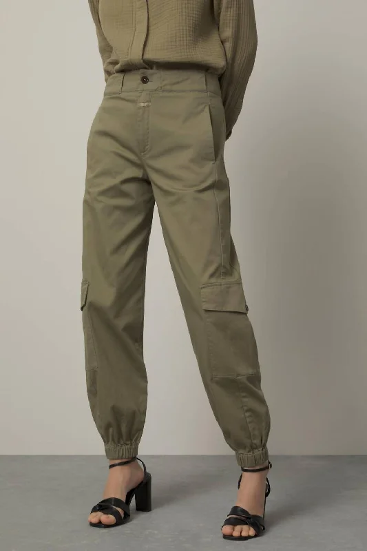 Erin Utility Pant In Green Umber Women's Work Outfit