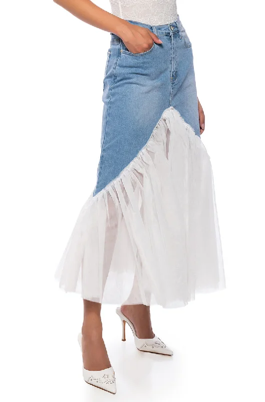 FANTASIA DENIM MAXI SKIRT Sale For Women