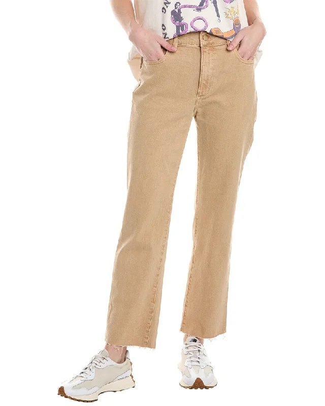 DL1961 Patti Straight High-Rise Sand Vintage Ankle Jean Preppy Style