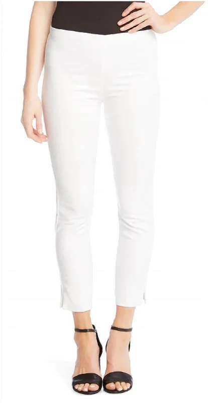 Soft Stretch Clean Front Cropped Pant In White Affordable Fashion for Women