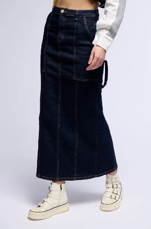 LET IT GO DENIM MAXI SKIRT Casual Wear