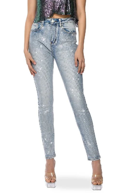 ALL OVER BLING JEANS Chic Women's Outfit Ideas