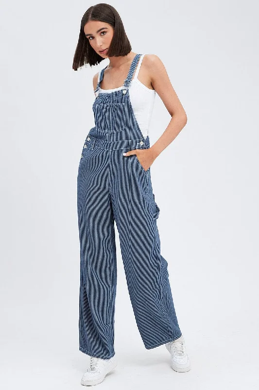 Blue Denim overall Trendy Women's Outfits for Casual Wear