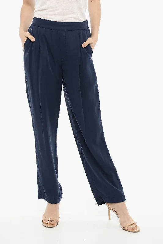 Woolrich Single Pleat Flared Pants Women Clothes