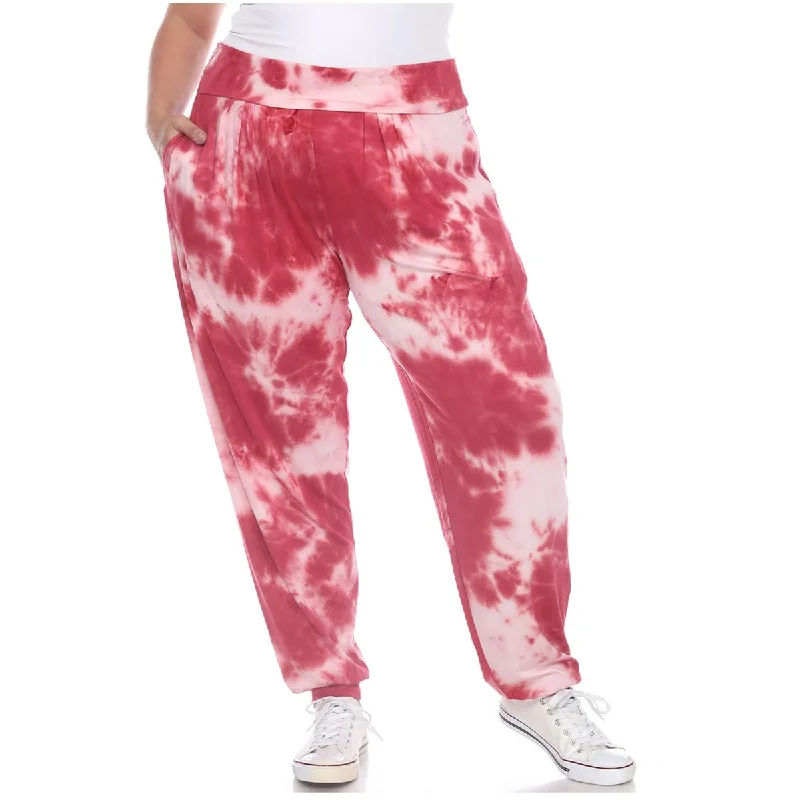 Plus Womens Tie-Dye Pull On Jogger Pants Women's Formal Event Attire