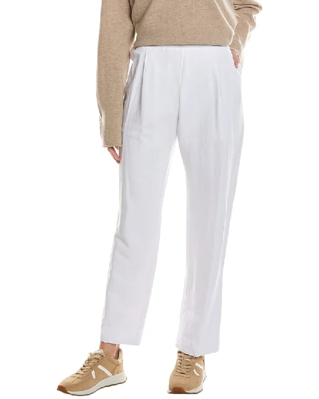 James Perse Double Pleat Linen-Blend Trouser Women's Evening Wear Attire