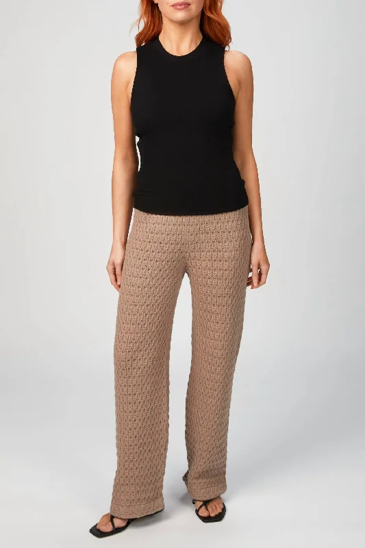 Lace Trousers In Almond Comfortable Women's Clothes