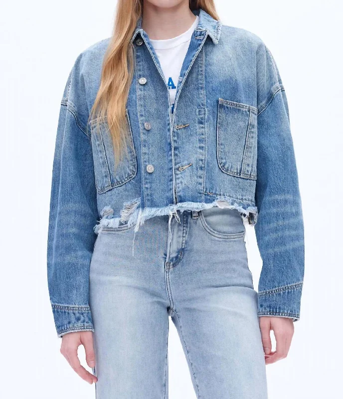 Long Sleeve Denim Jacket Women's Night-Out Clothes