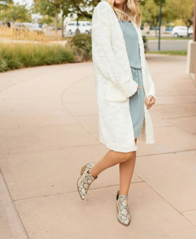 The Cozy Cardigan In Ivory Comfortable Lounge Clothing