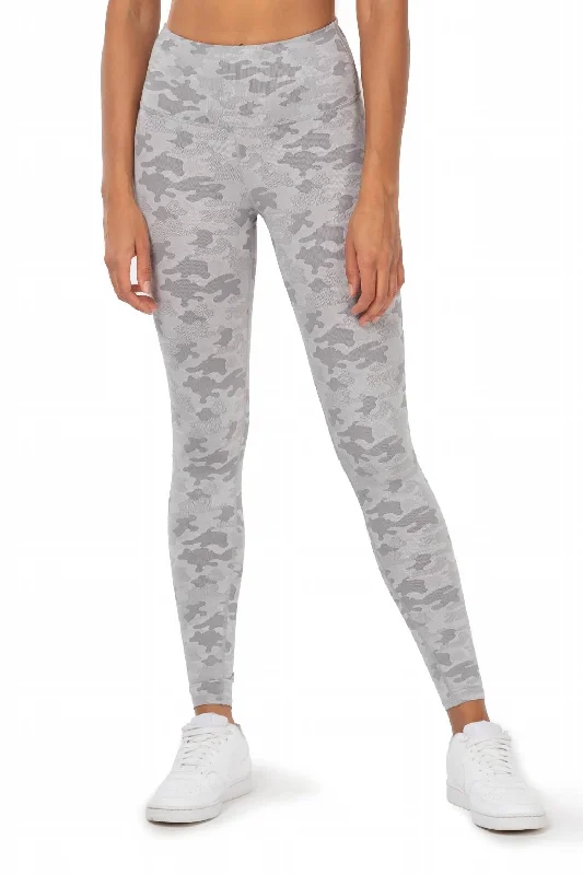 Camo Leggings In Grey Affordable Women's Outfit